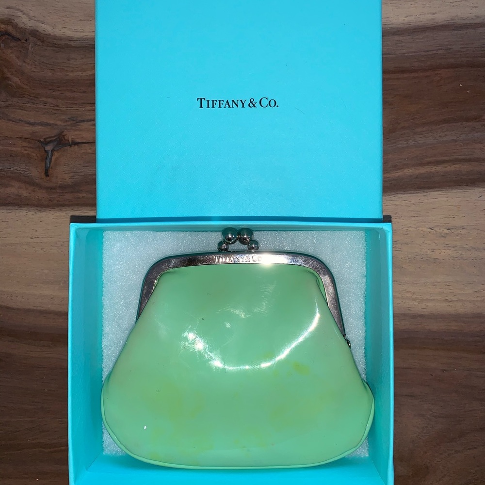 Tiffany & Co. patent leather coin purse.